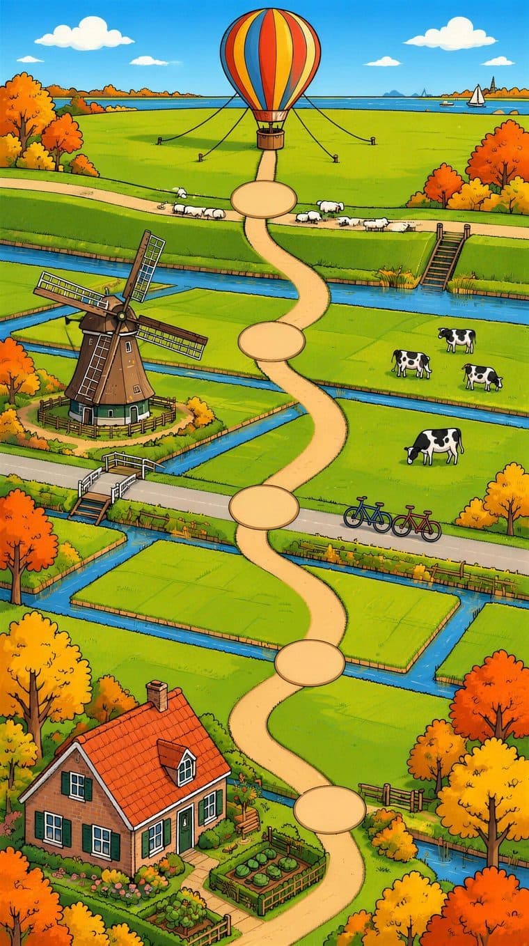 De kaart van de eerste wereld voor 7 jaar