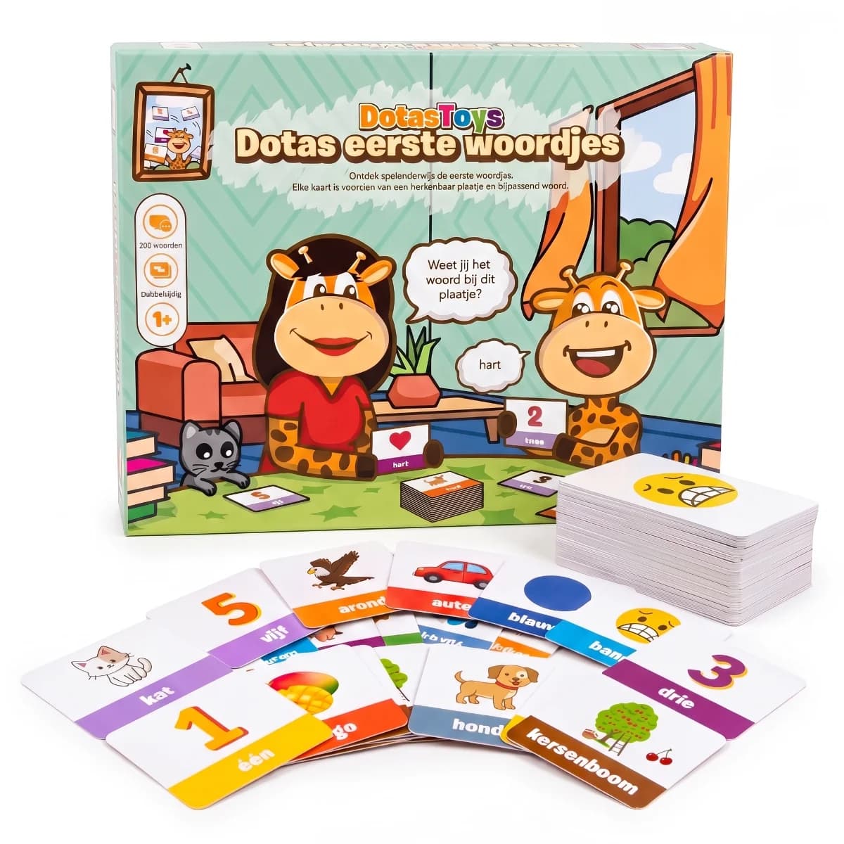 Eerste Woordjes Flashcards voor Baby's & Peuters | 200 Woorden