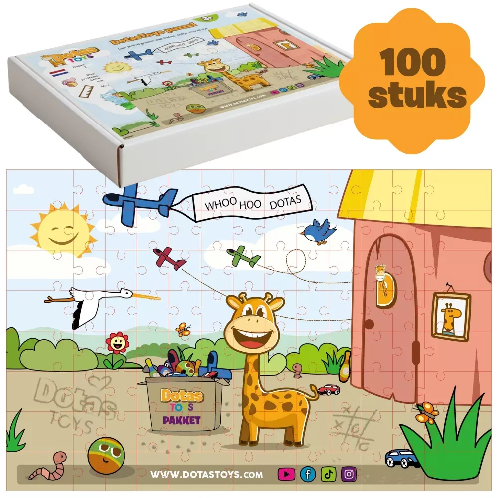 Kinderpuzzel 100 Stukjes | Incl. Puzzellijm