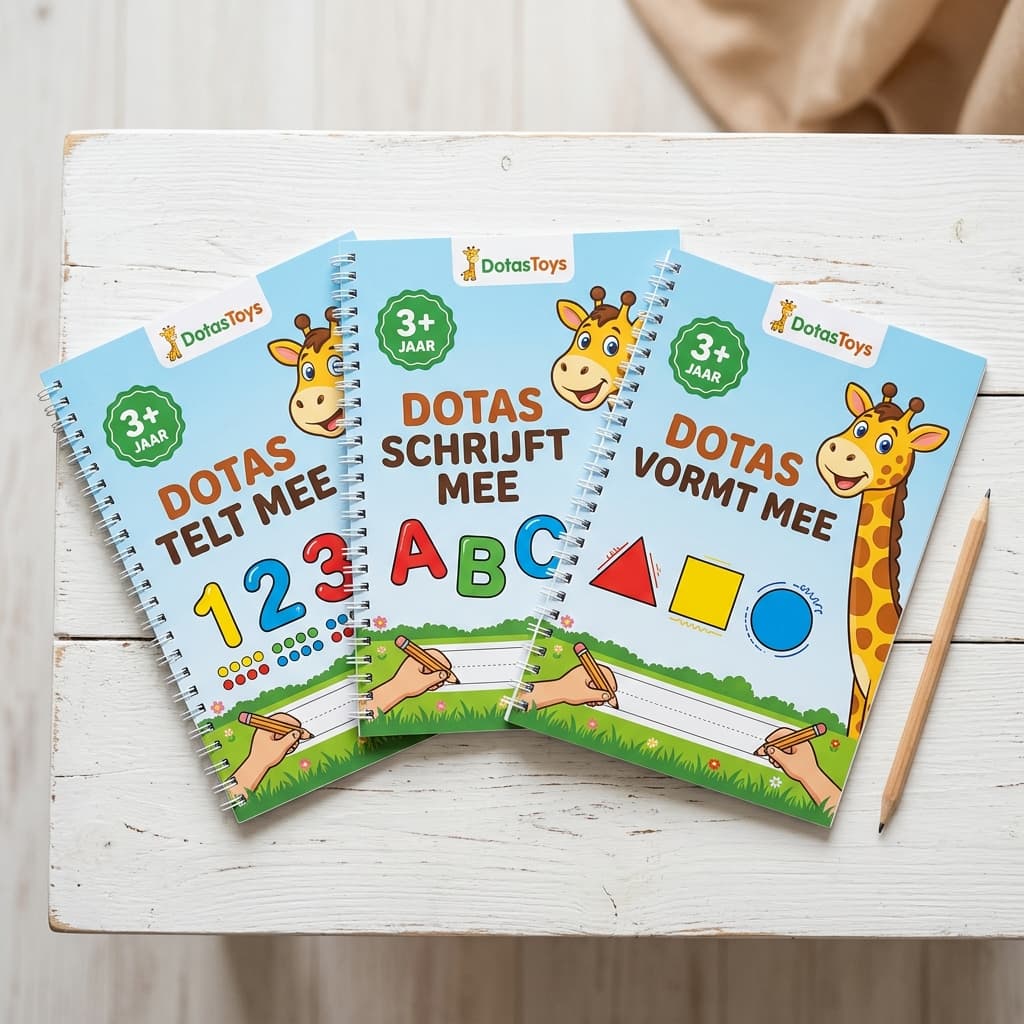 Dit zit er allemaal in Schrijfbundel voor Kleuters - 180 pagina's | Leren schrijven & cijfers & vormen — Dit zit er allemaal in